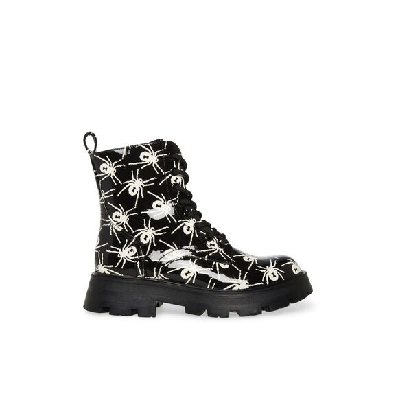 BETSEY JOHNSON Womens Black 1" Platform Johnny Toe Block Heel Boots Shoes 7.5 M - Picture 2 of 4